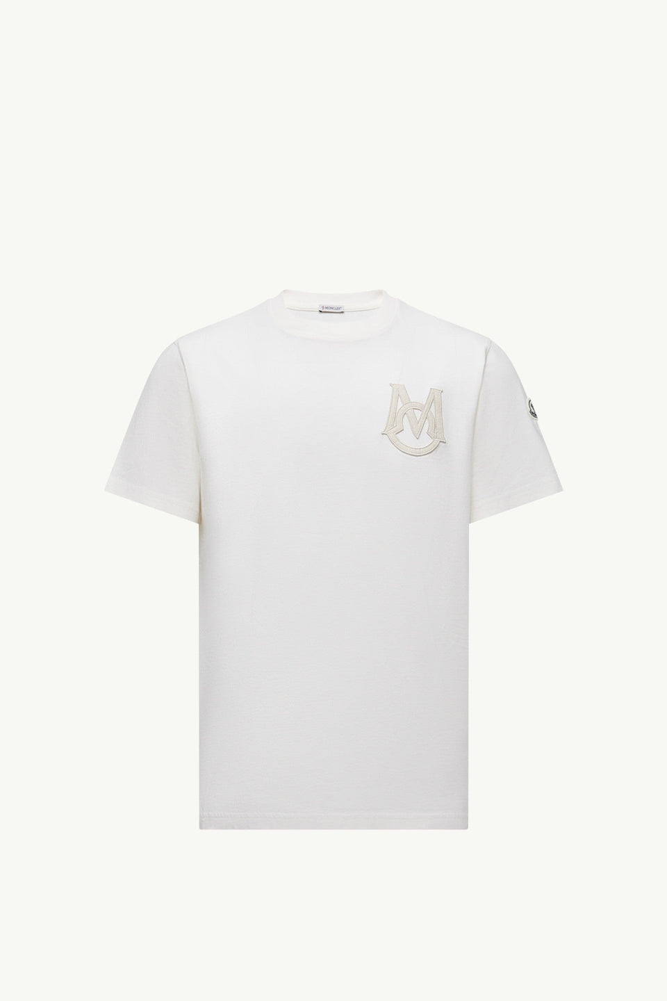 Moncler Monogram Cotton T-Shirt White White