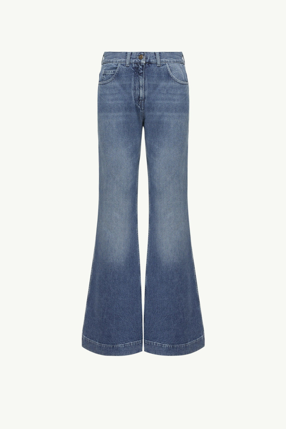 Moncler Wide Leg Denim Jeans Denim Blue Denim Blue