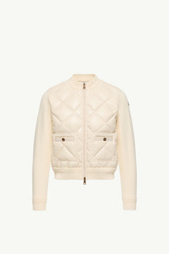 Moncler Cotton Padded Cardigan White White