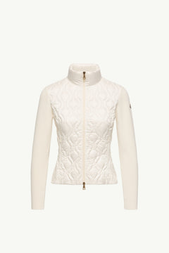 Moncler Cotton Padded Zip-Up Cardigan White White
