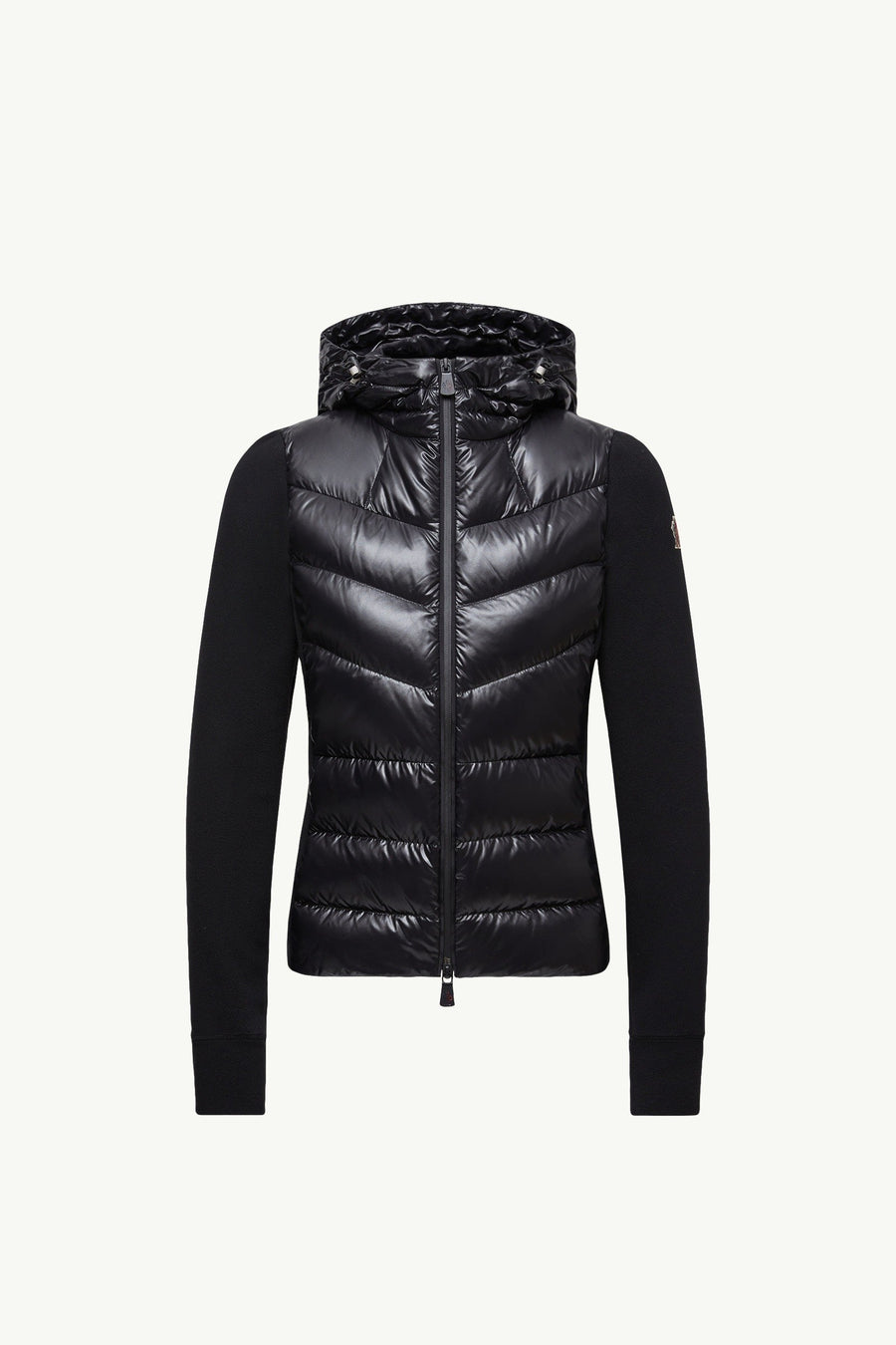 Moncler Padded Zip-Up Hoodie Black Black