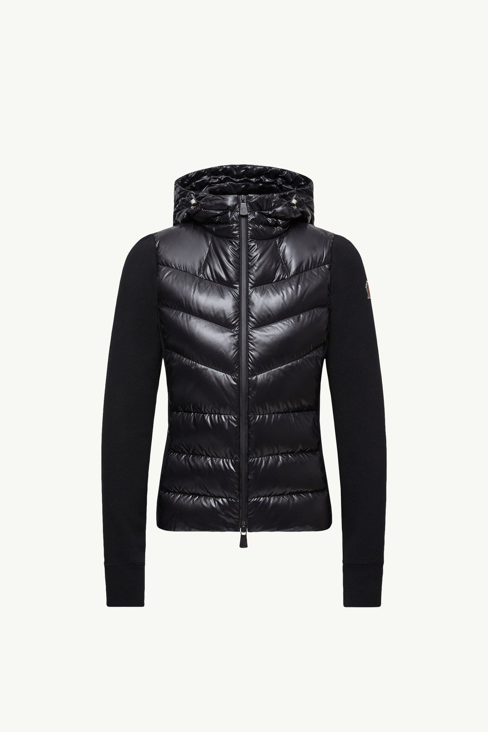 Moncler Padded Zip-Up Hoodie Black Black