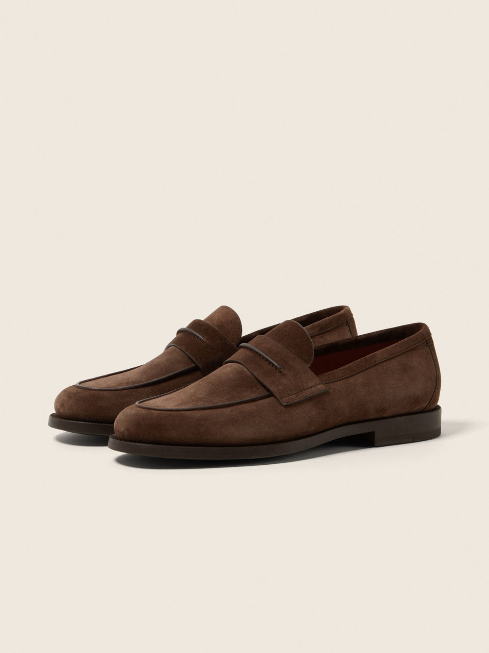 Zegna Dark Brown Suede Mocassin Corso Loafers