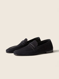 Zegna Navy Blue Secondskin Mocassin Loafer