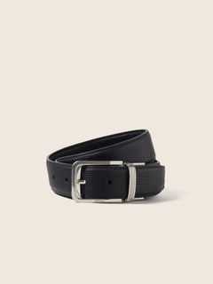 Zegna Black Reversible Leather Belt