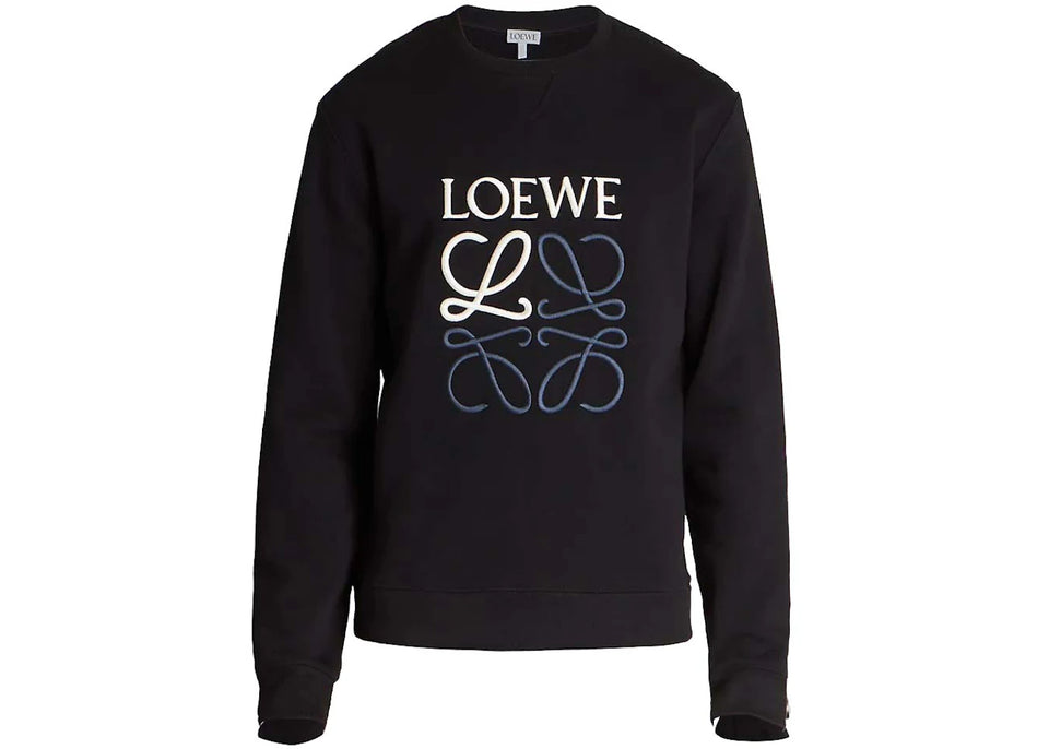 LOEWE Anagram Cotton Sweatshirt Black