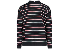 LOEWE Polo Cotton Sweater Black/Red/White