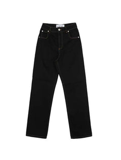 LOEWE Women's Anagram Pocket Tapered Denim Jeans Black