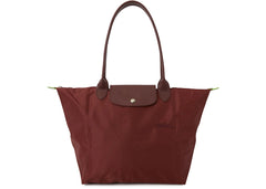 Longchamp Le Pliage Green L Shoulder Bag Wine