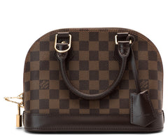 Louis Vuitton Alma Damier Ebene Bb Cerise Lining