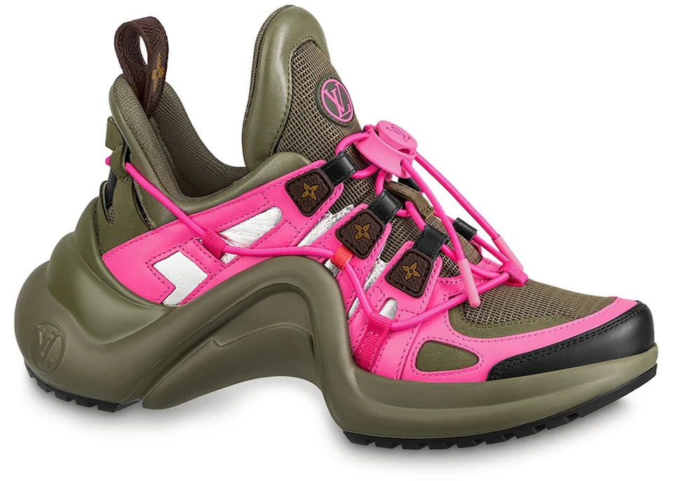 Louis Vuitton Archlight Trainer Kaki Pink Womens
