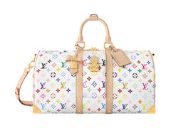 Louis Vuitton x Takashi Murakami Keepall Bandouliere 45 White Multicolored