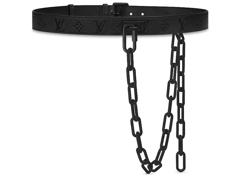 Louis Vuitton Signature Belt Monogram Chains 35MM Absolute Black