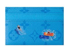 Louis Vuitton Pool Double Card Case Blue Lagoon