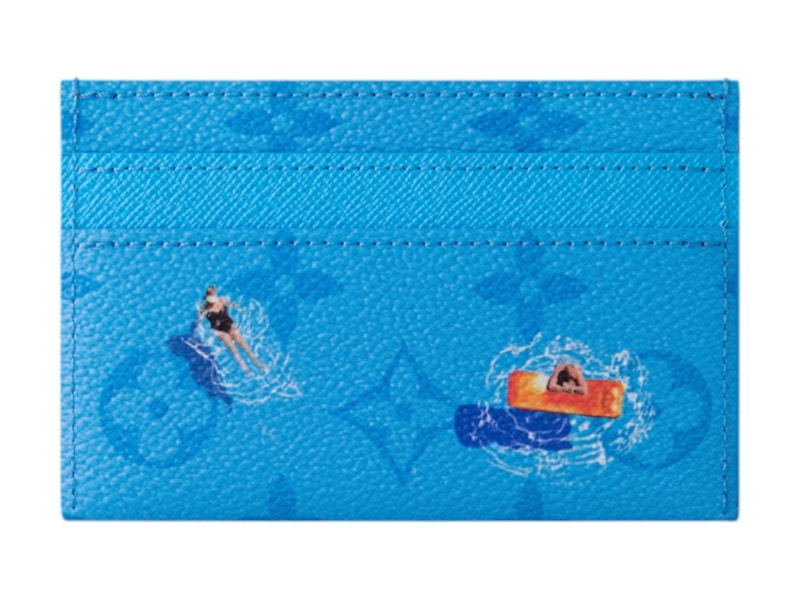 Louis Vuitton Pool Double Card Case Blue Lagoon