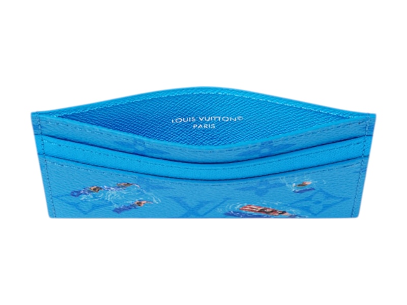 Louis Vuitton Pool Double Card Case Blue Lagoon