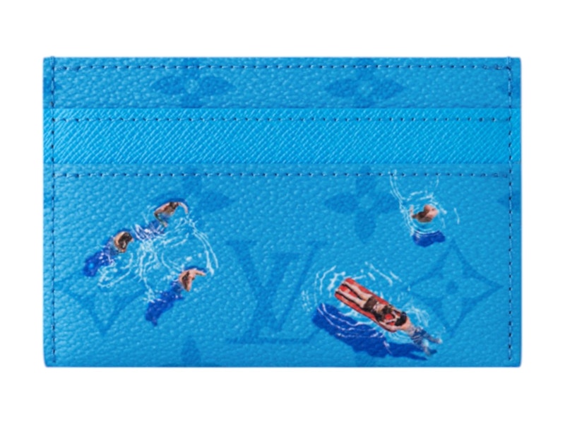Louis Vuitton Pool Double Card Case Blue Lagoon