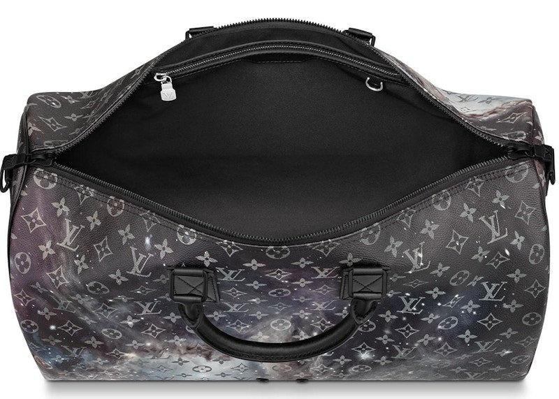 Louis Vuitton Keepall Bandouliere Monogram Galaxy 50 Black Multicolor