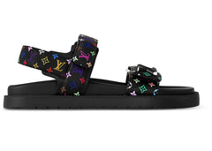 Louis Vuitton Lv Sunset Flat Comfort Sandal Takashi Murakami Black Womens