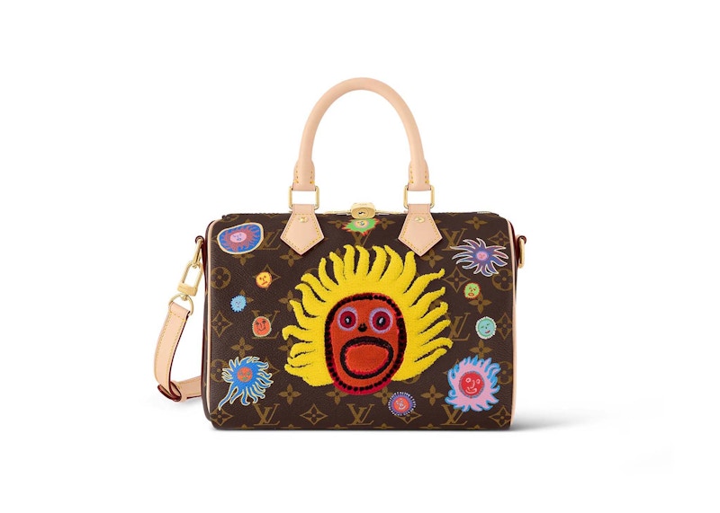 Louis Vuitton Lv x Yk Speedy Bandouliere 25 Face Print And Embroidery