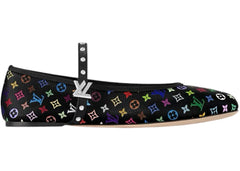 Louis Vuitton Romy Flat Ballerina Takashi Murakami Black Womens