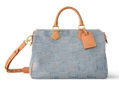 Louis Vuitton Speedy 40 Bandouliere Damier Denim 3D Blue Denim