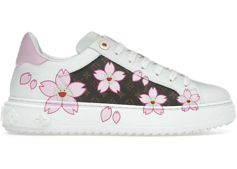 Louis Vuitton X Takashi Murakami Timeout Sneaker Cherry Blossom White Womens