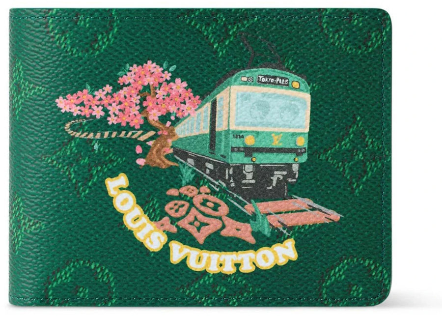 Louis Vuitton x Nigo Slender Wallet Green