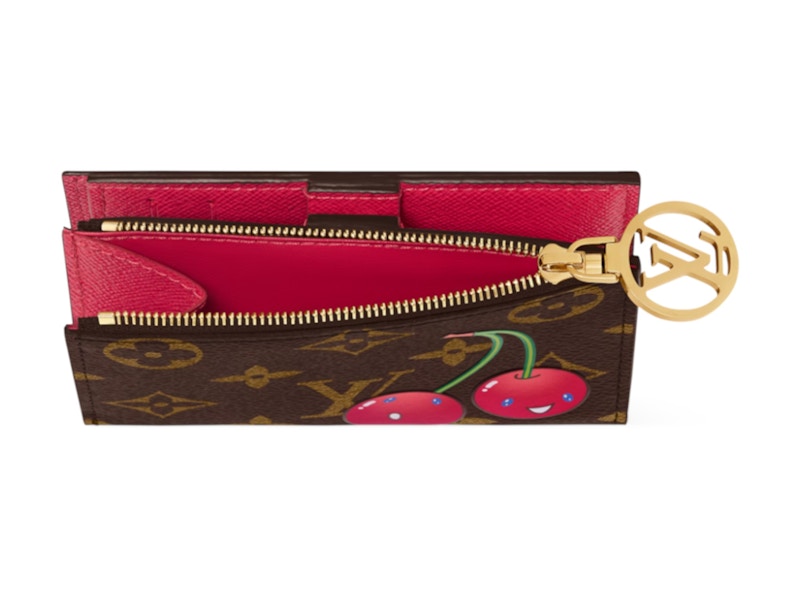 Louis Vuitton x Takashi Murakami Cherry Lisa Wallet Brown Monogram