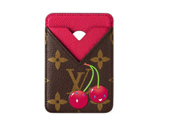 Louis Vuitton x Takashi Murakami Cherry Porte-Cartes Magnet Brown Monogram