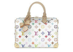 Louis Vuitton x Takashi Murakami Speedy Bandouliere 25 White Multicolored
