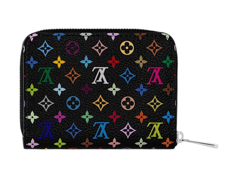 Louis Vuitton x Takashi Murakami Zippy Coin Purse Black Multicolored