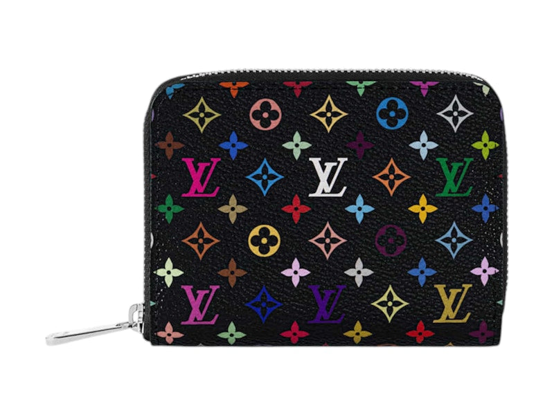 Louis Vuitton x Takashi Murakami Zippy Coin Purse Black Multicolored