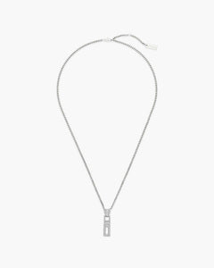 Marc Jacobs Marc Jacobs J Marc Zipper Necklace Silver Silver