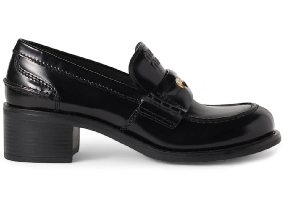 Miu Miu Brushed Loafer Black Leather (Women's)