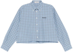 Miu Miu Check Shirt Celeste/Blue