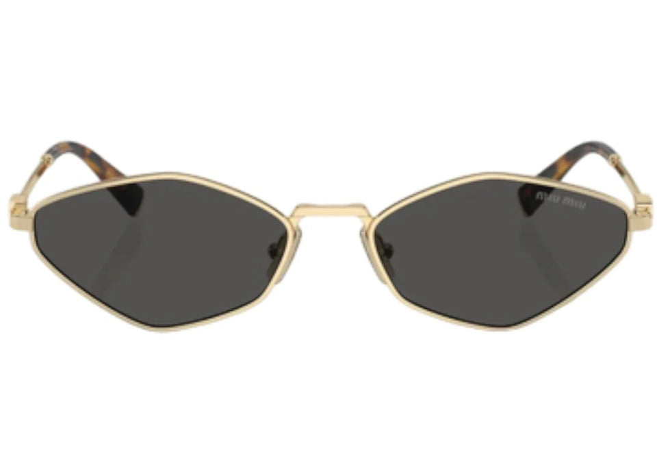 Miu Miu Logo Sunglasses Pale Gold 0Mu 56Zs Zvn5S0
