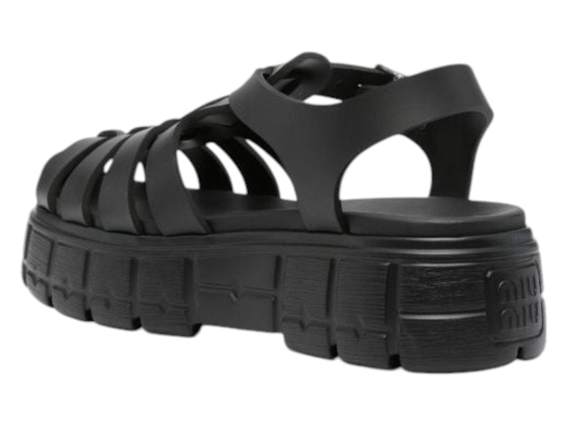Miu Miu Soft Cage Sandal Nero (Women's)