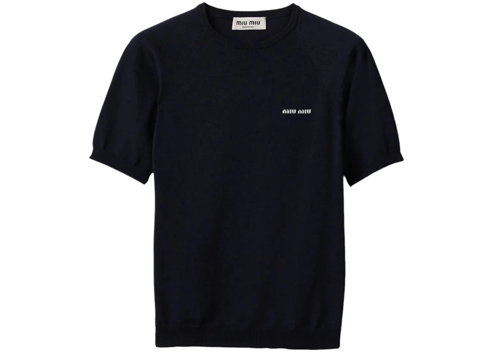Miu Miu Wool Crewneck Sweater Bleu