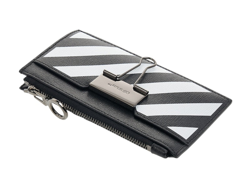 OFF-WHITE Binder Zipped Card Case Black