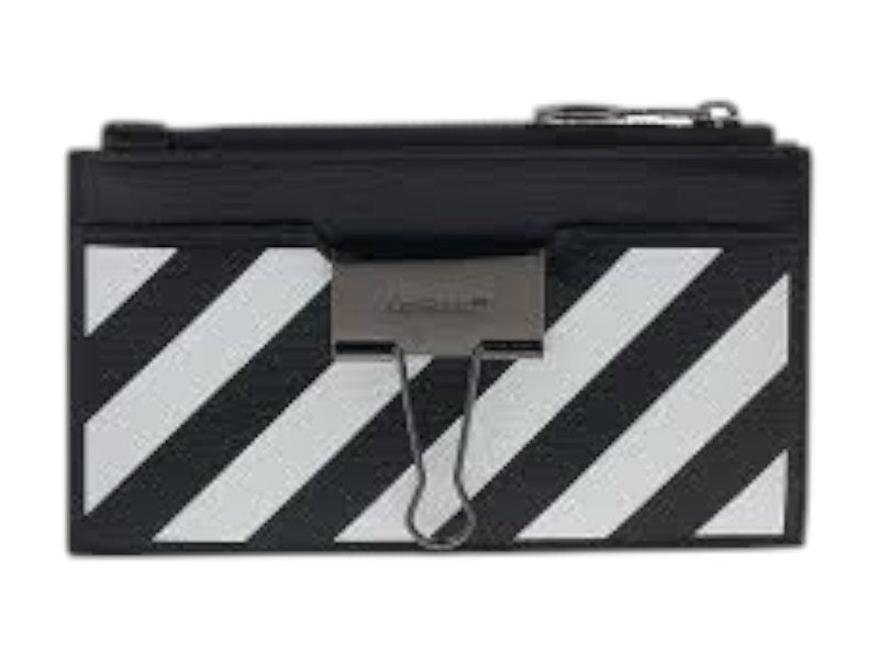 OFF-WHITE Binder Zipped Card Case Black