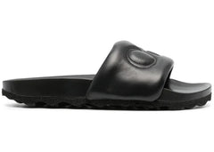 Off-White Bookish Leather Sliders Black
