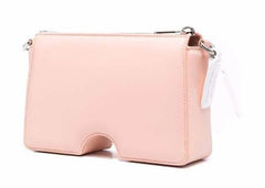 Off-White Burrow Leather Shoulder Bag Pink