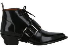 Off-White Leather Ankle Boot Black