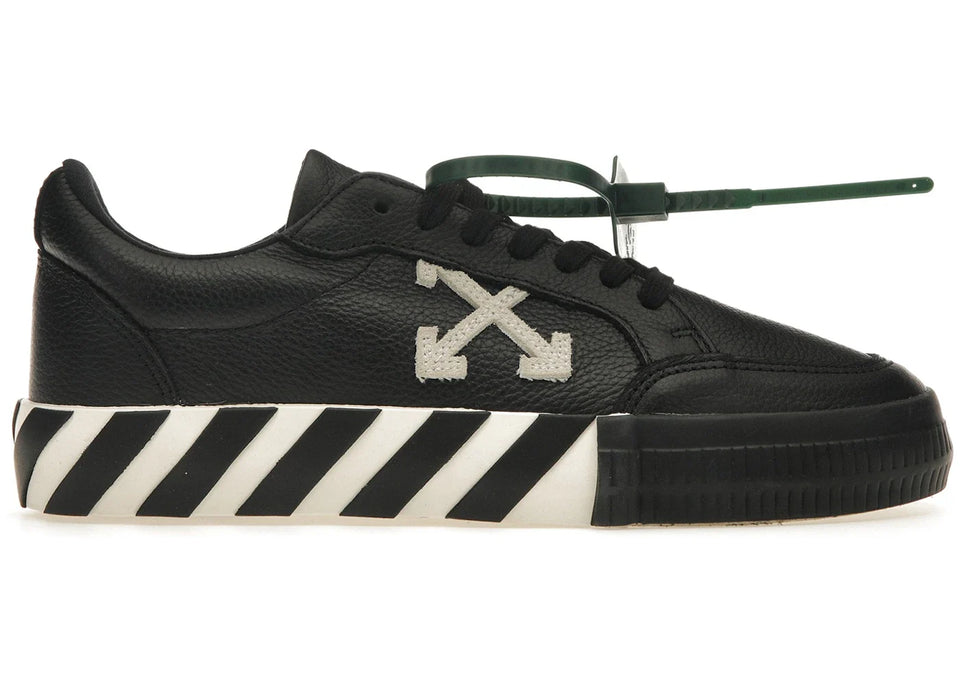 Off-White Low Vulcanized Leather Black White Womens