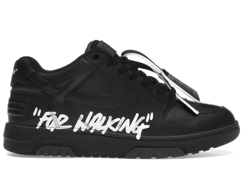 OFF-WHITE Out Of Office OOO Low Tops For Walking Black White