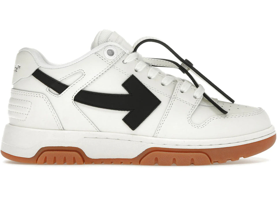 OFF-WHITE Out Of Office OOO Low Tops White Black Gum