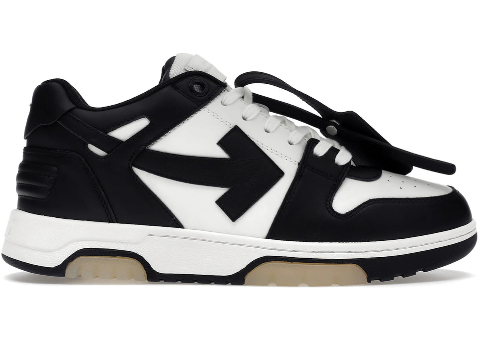 OFF-WHITE Out Of Office OOO Low Tops White Black White