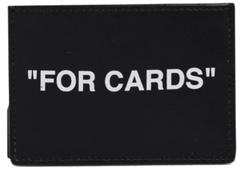 OFF-WHITE Quote FOR CARDS Card Holder (2 Slot) Black