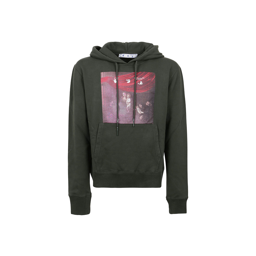 OFF-WHITE Sprayed Caravaggio Slim Hoodie Rosin/White (SS21)